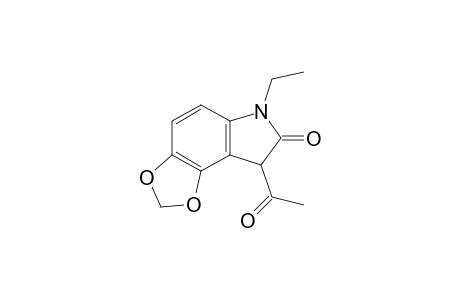 1-Ethyl-3-acetyl-4,5-(methylenedioxy)-2-indolinone