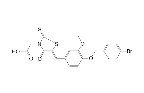 ((5Z)-5-{4-[(4-bromobenzyl)oxy]-3-methoxybenzylidene}-4-oxo-2-thioxo-1,3-thiazolidin-3-yl)acetic acid
