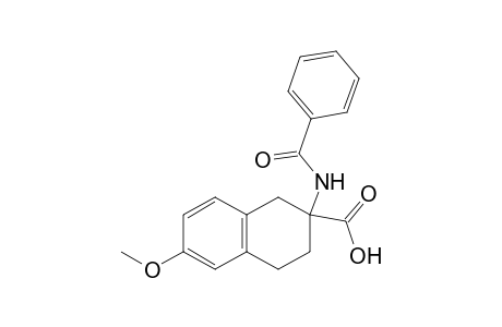 2-Benzamido-1,2,3,4-tetrahydro-6-methoxynaphthalene-2-carboxylic acid