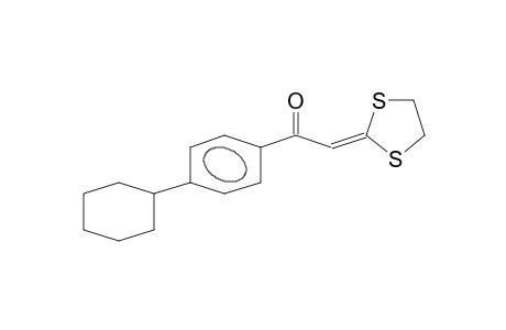 1-(4-Cyclohexyl-phenyl)-2-(1,3-dithiolan-2-ylidene)-ethanone