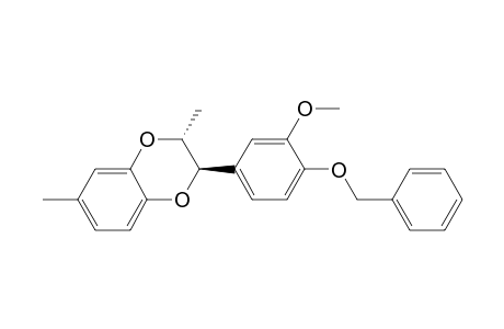 1,4-Benzodioxin, 2,3-dihydro-2-[3-methoxy-4-(phenylmethoxy)phenyl]-3,6-dimethyl-, trans-