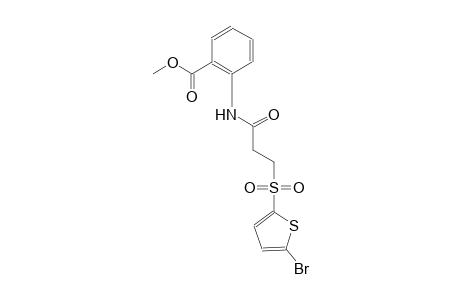 methyl 2-({3-[(5-bromo-2-thienyl)sulfonyl]propanoyl}amino)benzoate