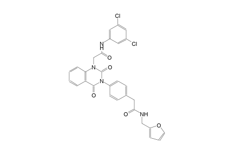 2-[4-(1-[2-(3,5-dichloroanilino)-2-oxoethyl]-2,4-dioxo-3(2H,4H)-quinazolinyl)phenyl]-N-(2-furylmethyl)acetamide