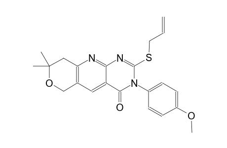 2-(allylsulfanyl)-3-(4-methoxyphenyl)-8,8-dimethyl-3,6,8,9-tetrahydro-4H-pyrano[3',4':5,6]pyrido[2,3-d]pyrimidin-4-one
