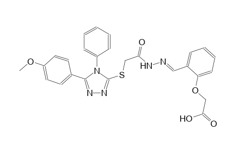 acetic acid, [[5-(4-methoxyphenyl)-4-phenyl-4H-1,2,4-triazol-3-yl]thio]-, 2-[(E)-[2-(carboxymethoxy)phenyl]methylidene]hydrazide