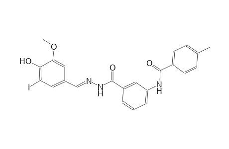 benzoic acid, 3-[(4-methylbenzoyl)amino]-, 2-[(E)-(4-hydroxy-3-iodo-5-methoxyphenyl)methylidene]hydrazide