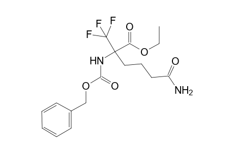 2-(N-Benzyloxycarbonylamino)-2-(.alpha.-trifluoromethyl)hexanediacid 1-ethyl ester 6-amide