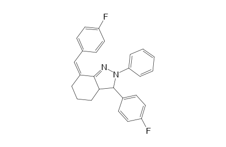 (7Z)-7-(4-fluorobenzylidene)-3-(4-fluorophenyl)-2-phenyl-3,3a,4,5,6,7-hexahydro-2H-indazole