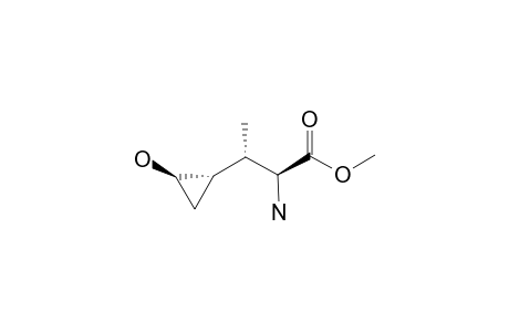 (+)-2-AMINO-3-(2-HYDROXY-CYCLOPROPYL)-BUTYRIC-ACID-METHYLESTER