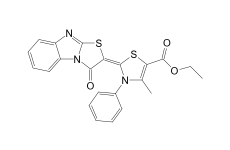 (2Z)-2-(1-ketothiazolo[3,2-a]benzimidazol-2-ylidene)-4-methyl-3-phenyl-4-thiazoline-5-carboxylic acid ethyl ester
