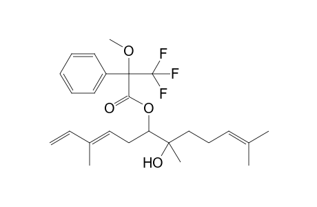 (3E)-7-Hydroxy-3,7,11-trimethyldodeca-1,3,10-triene-6-yl .alpha.-methoxy-.alpha.-(trifluoromethyl)phenylacetate