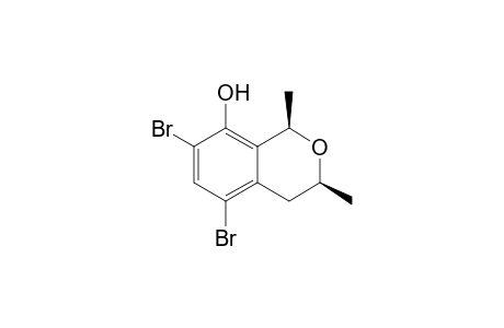 (1R,3S)-8-Hydroxy-5,7-dibromo-1,3-dimethyl-3,4-dihydro-1H-benzopyran
