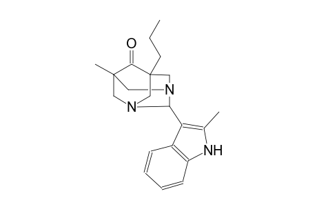 5-methyl-2-(2-methyl-1H-indol-3-yl)-7-propyl-1,3-diazatricyclo[3.3.1.1~3,7~]decan-6-one