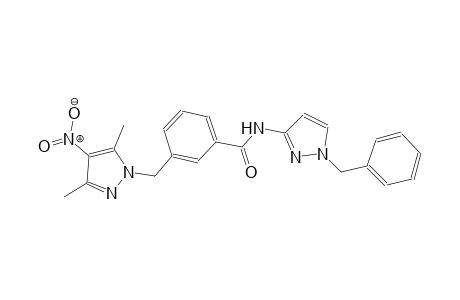 N-(1-benzyl-1H-pyrazol-3-yl)-3-[(3,5-dimethyl-4-nitro-1H-pyrazol-1-yl)methyl]benzamide