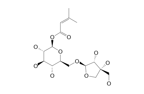 3-METHYLBUT-2-ENOYL-1-O-BETA-D-GLUCOPYRANOSYL-(1->6)-BETA-D-APIOFURANOSIDE