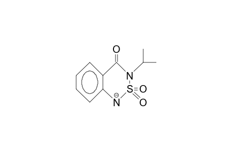 3-Isopropyl-2,1,3-benzothiadiazin-4-one 2,2-dioxide anion