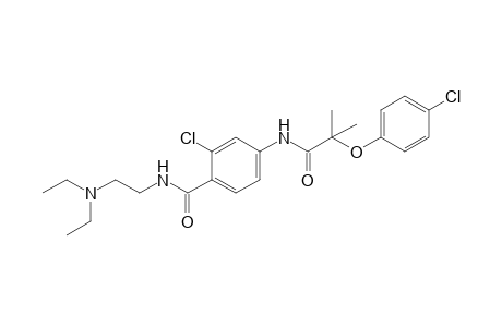 3'-chloro-2-(p-chlorophenoxy)-4'-{[2-(diethylamino)ethyl] carbamoyl)-2-methylpropionanilide