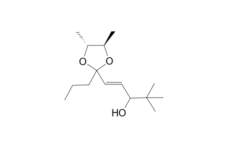 (E,4R,5R)-2-(3-Hydroxy-4,4-dimethyl-1-pentenyl)-4,5-dimethyl-2-propyl-1,3-dioxolane