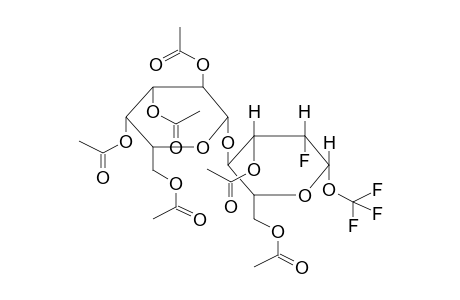 TRIFLUOROMETHYL 3,6-DI-O-ACETYL-2-DEOXY-2-FLUORO-4-O-(2',3',4',6'-TETRA-O-ACETYL-BETA-D-GALACTOPYRANOSYL)-BETA-D-MANNOPYRANOSIDE