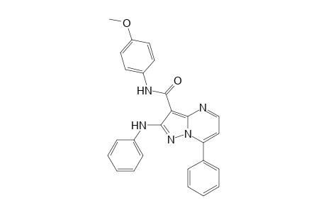 2-Anilino-N-(4-methoxyphenyl)-7-phenylpyrazolo[1,5-a]pyrimidine-3-carboxamide