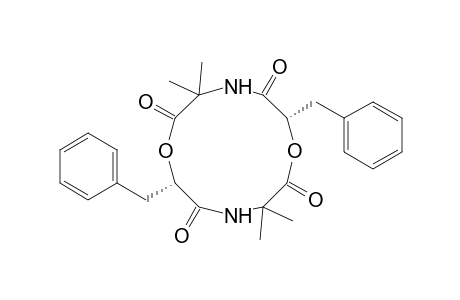 1,7-Dioxa-4,10-diazacyclododecane-2,5,8,11-tetrone, 3,3,9,9-tetramethyl-6,12-bis(phenylmethyl)-, [6S-(6R*,12R*)]-