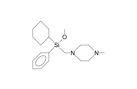 1-[(Cyclohexyl-methoxy-phenyl-silyl)methyl]-4-methyl-piperazine