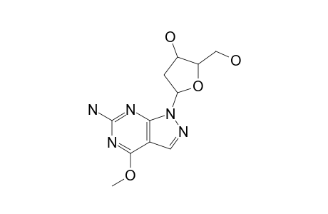 6-AMINO-4-METHOXY-1-(2-DEOXY-BETA-D-ERYTHRO-PENTOFURANOSYL)-1H-PYRAZOLO-[3.4-D]-PYRIMIDINE