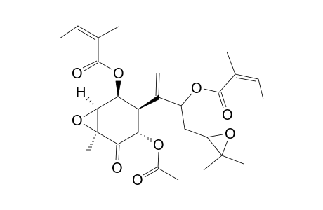 ALTAICALARIN_D;1-BETA,8-DIANGELOYLOXY-5-ALPHA-ACETOXY-2-BETA,3-BETA;10,11-DIEPOXY-BISABOLA-7-(14)-EN-4-ONE