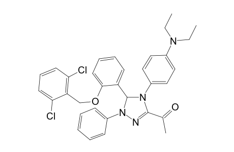 1-[3-[2-(2,6-dichlorobenzyl)oxyphenyl]-4-[4-(diethylamino)phenyl]-2-phenyl-3H-1,2,4-triazol-5-yl]ethanone
