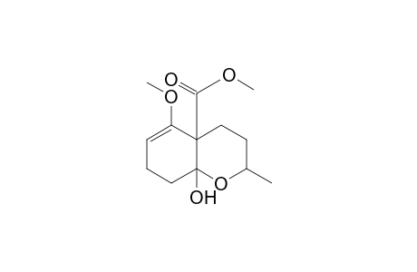 2H-1-Benzopyran-4a(7H)-carboxylic acid, 3,4,8,8a-tetrahydro-8a-hydroxy-5-methoxy-2-methyl-, methyl ester