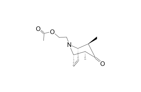 8-(2-ACETOXYETHYL)-2,4-DIMETHYL-8-AZABICYCLO-[3.2.1]-OCT-EN-3-ONE