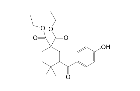 Diethyl 3-(4-hydroxybenzoyl)-4,4-dimethylcyclohexane-1,1-dicarboxylate