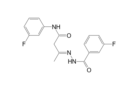 Butanamide, 3-(3-fluorobenzoylhydrazono)-N-(3-fluorophenyl)-