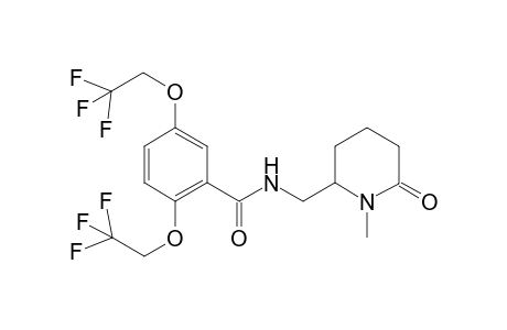 1,4-Di(2,2,2-trifluoroethoxy)-3-(N-methyl-6-oxopiperidin-2-yl)methylaminocarbonyl)benzene