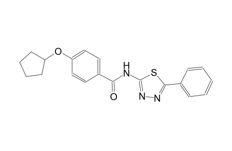 4-(cyclopentyloxy)-N-(5-phenyl-1,3,4-thiadiazol-2-yl)benzamide