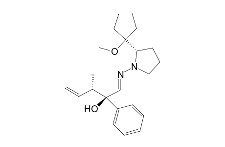 (2S,2'R,3'S)-2-(1-Ethyl-1-methoxypropyl)-1-(2'-hydroxy-3'-methyl-2'-phenyl-1'-pent-4'-enylideneamino)pyrrolidine