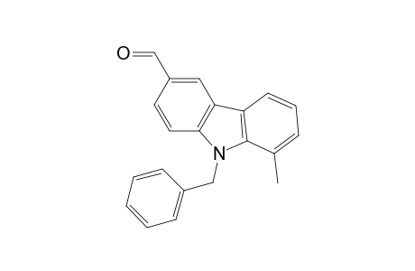 9H-Carbazole-3-carboxaldehyde, 8-methyl-9-(phenylmethyl)-