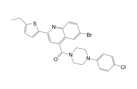 6-bromo-4-{[4-(4-chlorophenyl)-1-piperazinyl]carbonyl}-2-(5-ethyl-2-thienyl)quinoline