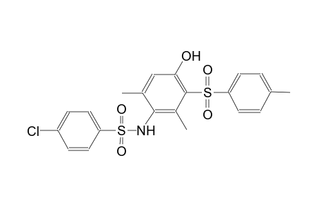 benzenesulfonamide, 4-chloro-N-[4-hydroxy-2,6-dimethyl-3-[(4-methylphenyl)sulfonyl]phenyl]-