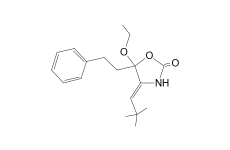 (Z)-4-[1-(2,2-Dimethylpropylidene)]-5-ethoxy-5-(2-phenylethyl)-1,3-oxazolidin-2-one