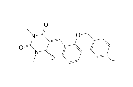2,4,6(1H,3H,5H)-pyrimidinetrione, 5-[[2-[(4-fluorophenyl)methoxy]phenyl]methylene]-1,3-dimethyl-