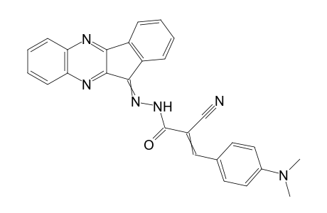 2-Cyano-3-[4-(dimethylamino)phenyl]-N'-(11H-indeno[1,2-b]-quinoxalin-11-ylidene)acrylohydrazide