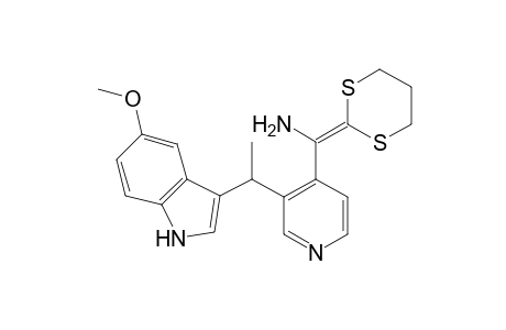 4-Pyridinemethanamine, .alpha.-1,3-dithian-2-ylidene-3-[1-(5-methoxy-1H-indol-3-yl)ethyl]-, (.+-.)-