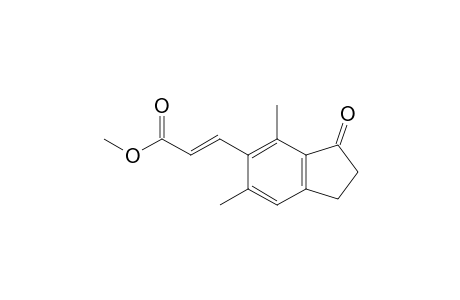 E-2,3-Dihydro-5,7-dimethyl-1H-inden-1-one-6-propenoic acid methyl ester
