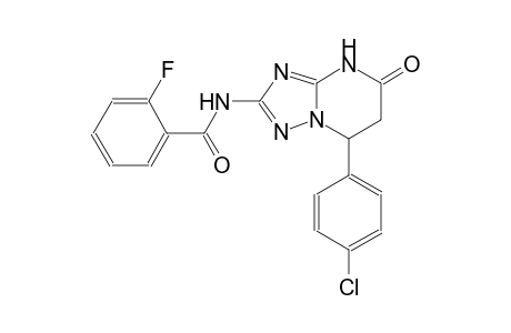N-[7-(4-chlorophenyl)-5-oxo-4,5,6,7-tetrahydro[1,2,4]triazolo[1,5-a]pyrimidin-2-yl]-2-fluorobenzamide