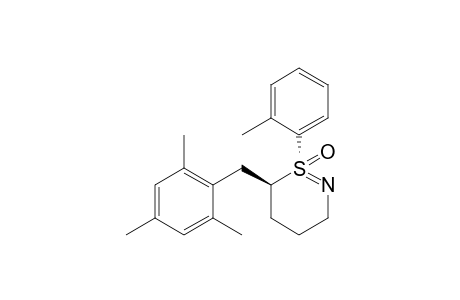 (+)-(1S,6S)-6-(2,4,6-trimethylbenzyl)-1-(2-methylphenyl)-3,4,5,6-tetrahydro-1.lambda.4-1,2-thiazine 1-Oxide