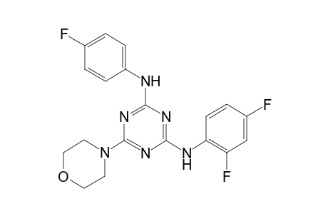 2-N-(2,4-difluorophenyl)-4-N-(4-fluorophenyl)-6-morpholin-4-yl-1,3,5-triazine-2,4-diamine