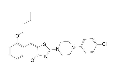 (5E)-5-(2-butoxybenzylidene)-2-[4-(4-chlorophenyl)-1-piperazinyl]-1,3-thiazol-4(5H)-one
