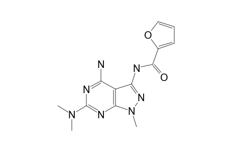 4-AMINO-6-DIMETHYLAMINO-3-[(FURAN-2-CARBONYL)-AMINO]-1-METHYLPYRAZOLO-[3,4-D]-PYRIMIDINE