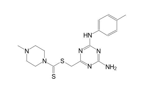 [4-amino-6-(4-toluidino)-1,3,5-triazin-2-yl]methyl 4-methyl-1-piperazinecarbodithioate